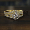 1.04ct Diamond Split Shank Gold Bridal Set- 01US56